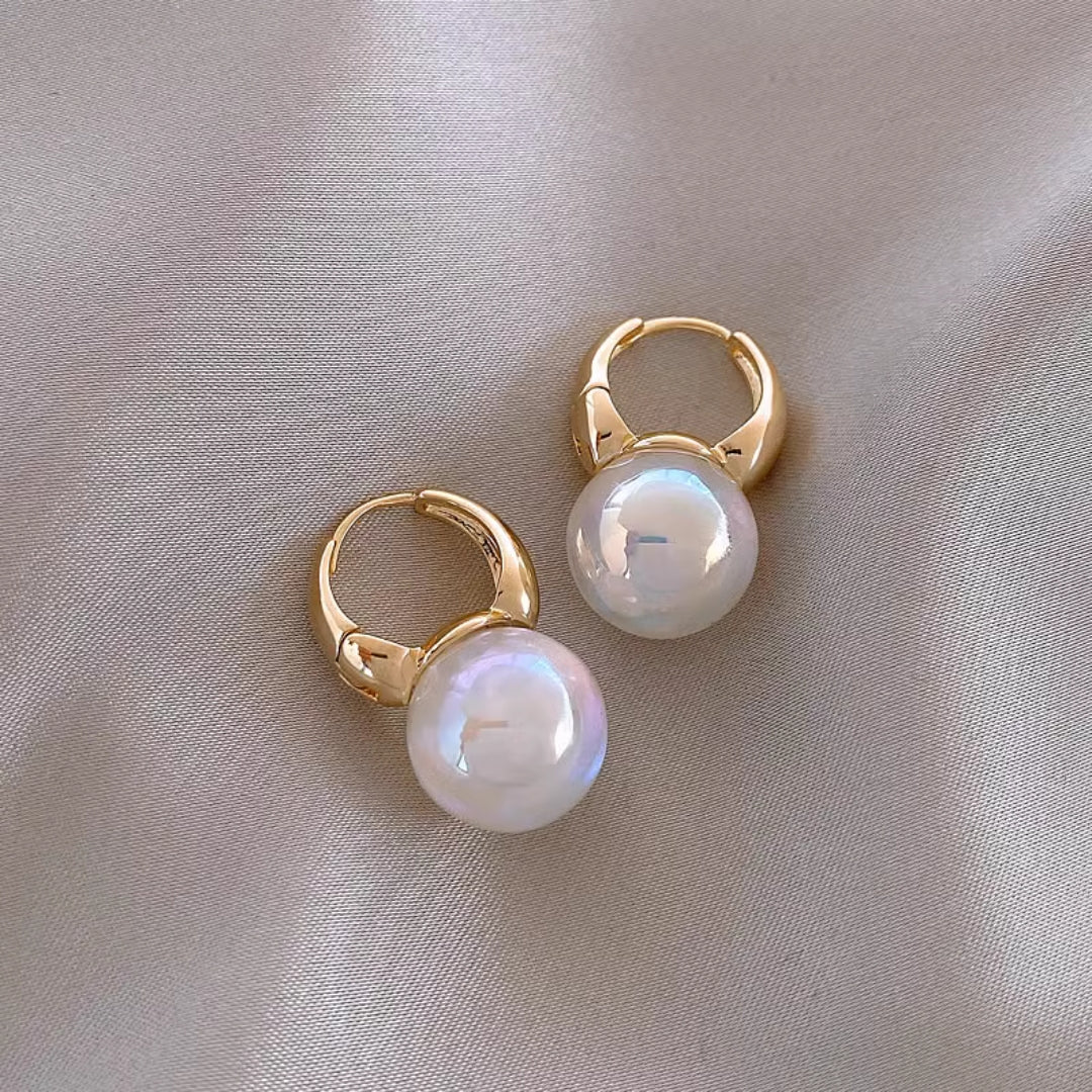 Cute Minimal Round Gold Plated Hoop Earrings