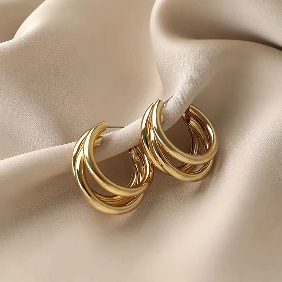 Multilayer C Shaped Triple Hoops