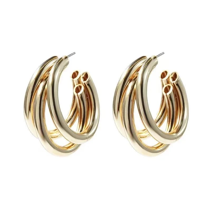 Multilayer C Shaped Triple Hoops