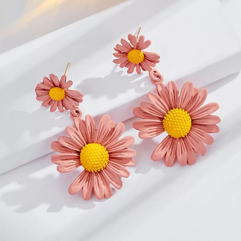 Statement Floral Dangler Earrings