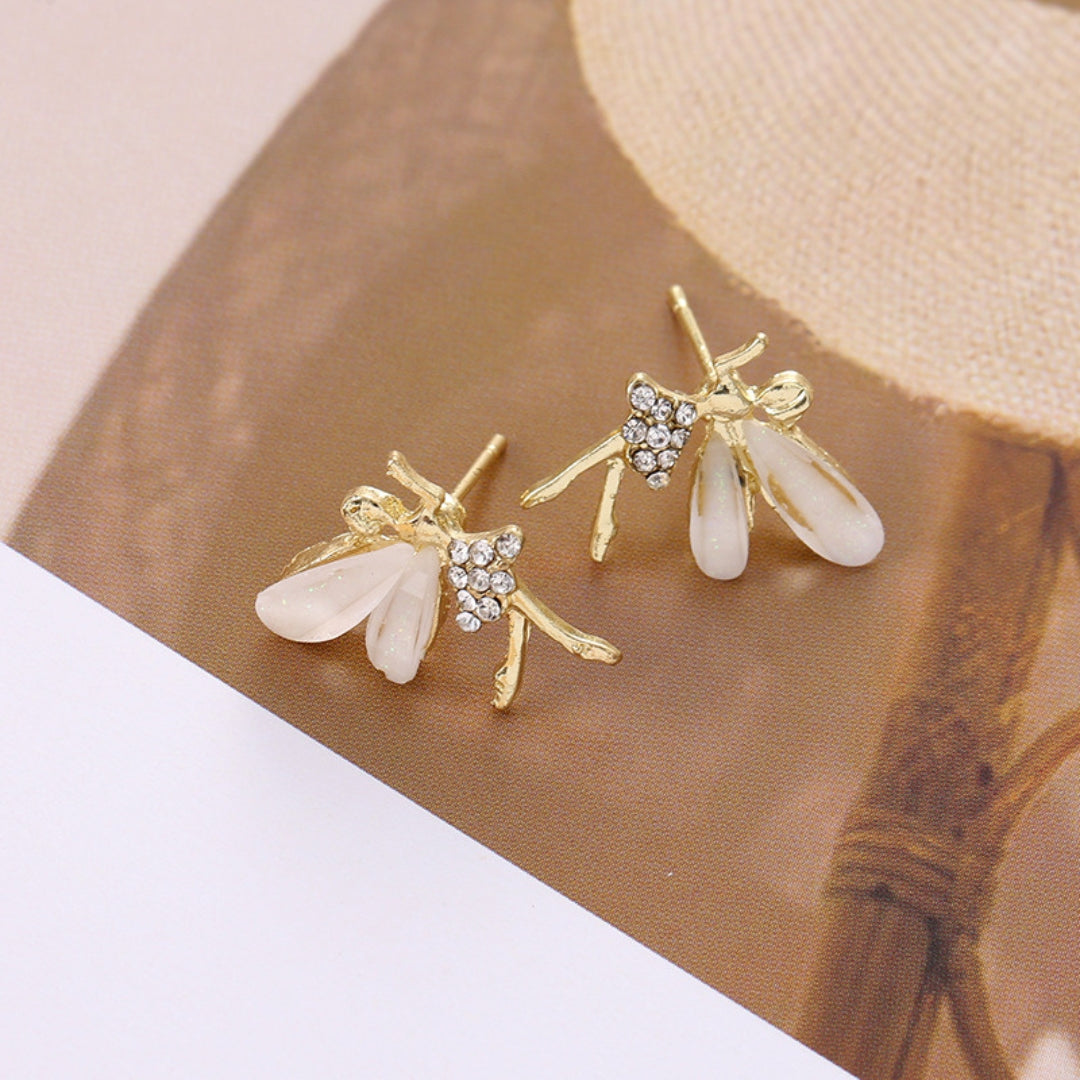 Elf Flower Crystal Fairy Stud Earrings