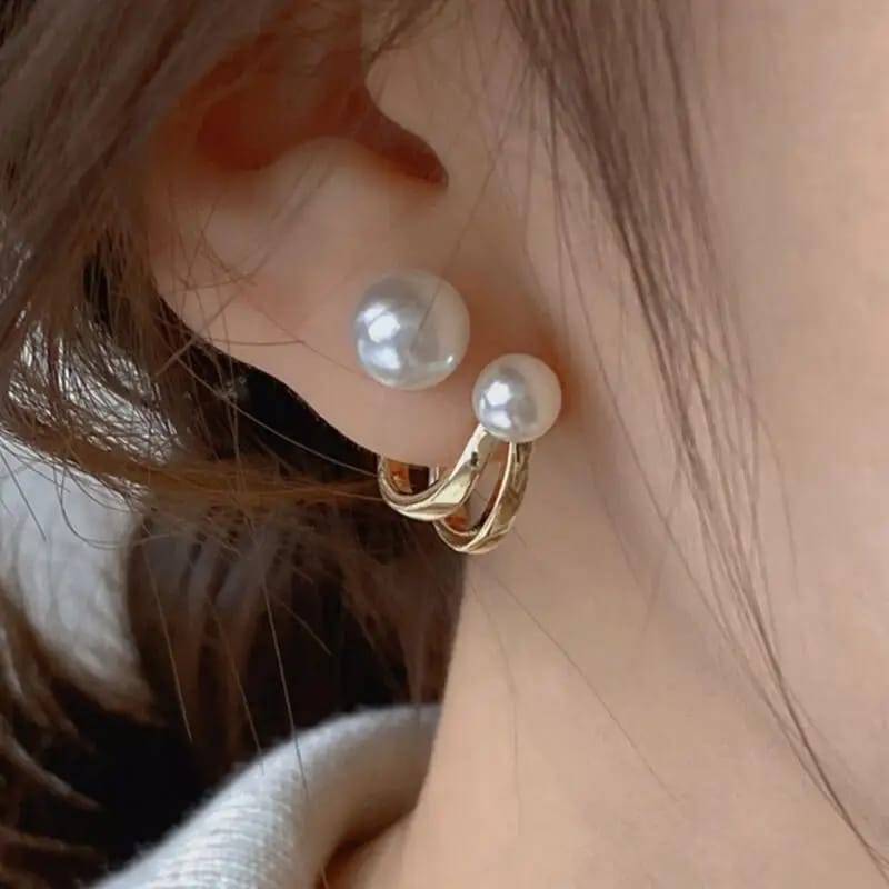 Fashionable Pearl Earwrap Earrings