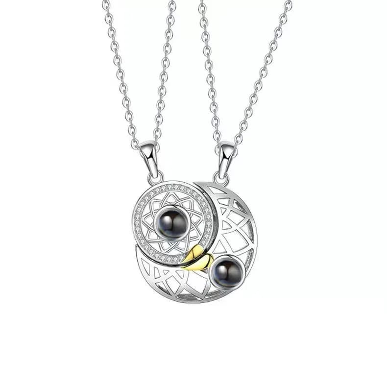 Moon Star Galaxy Necklace Duo