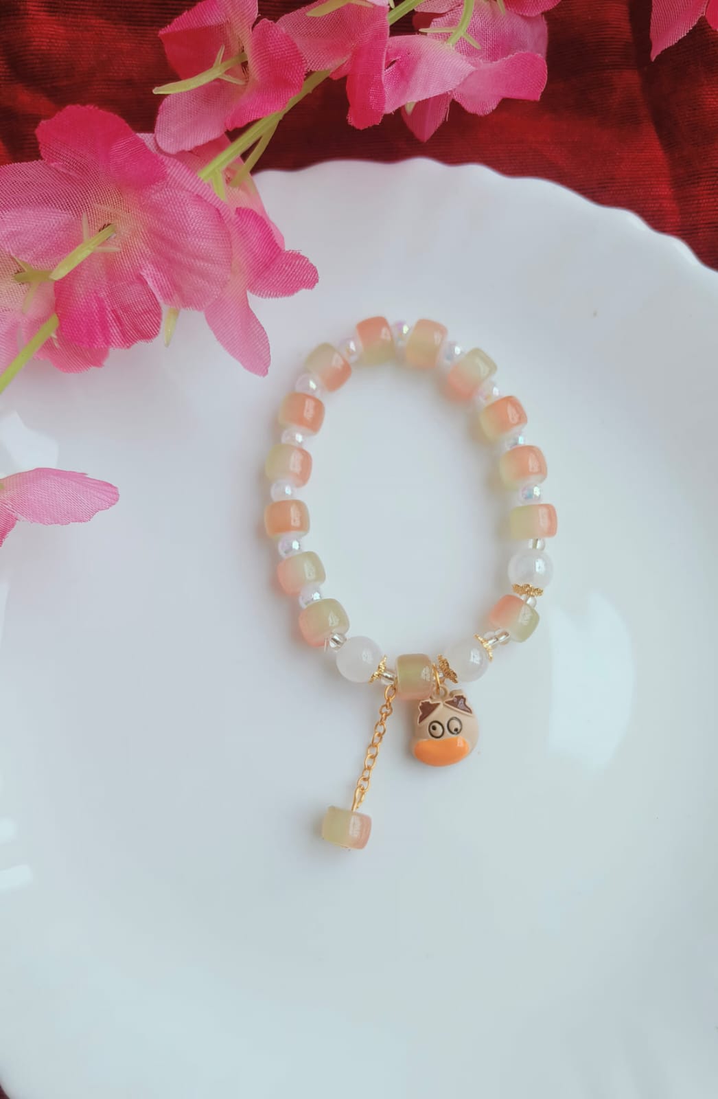 Charms Stone Peach Bracelet