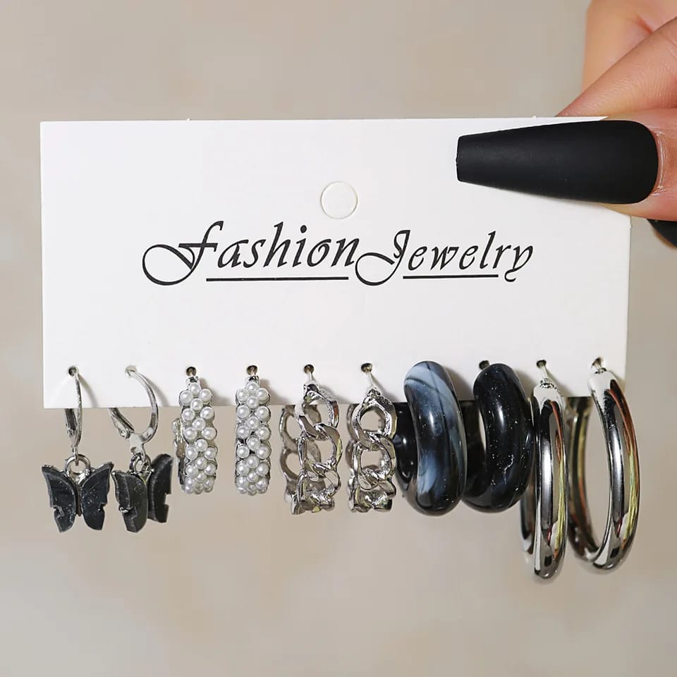 Daily wear 5 Pairs Earrings Card