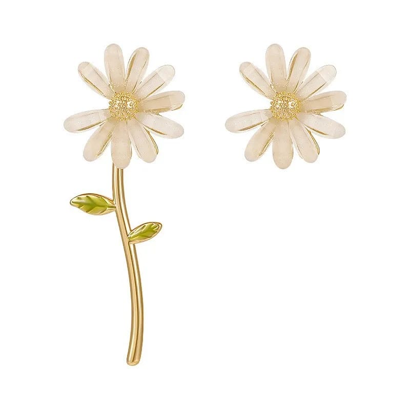 Golden Daisy Funky Earrings