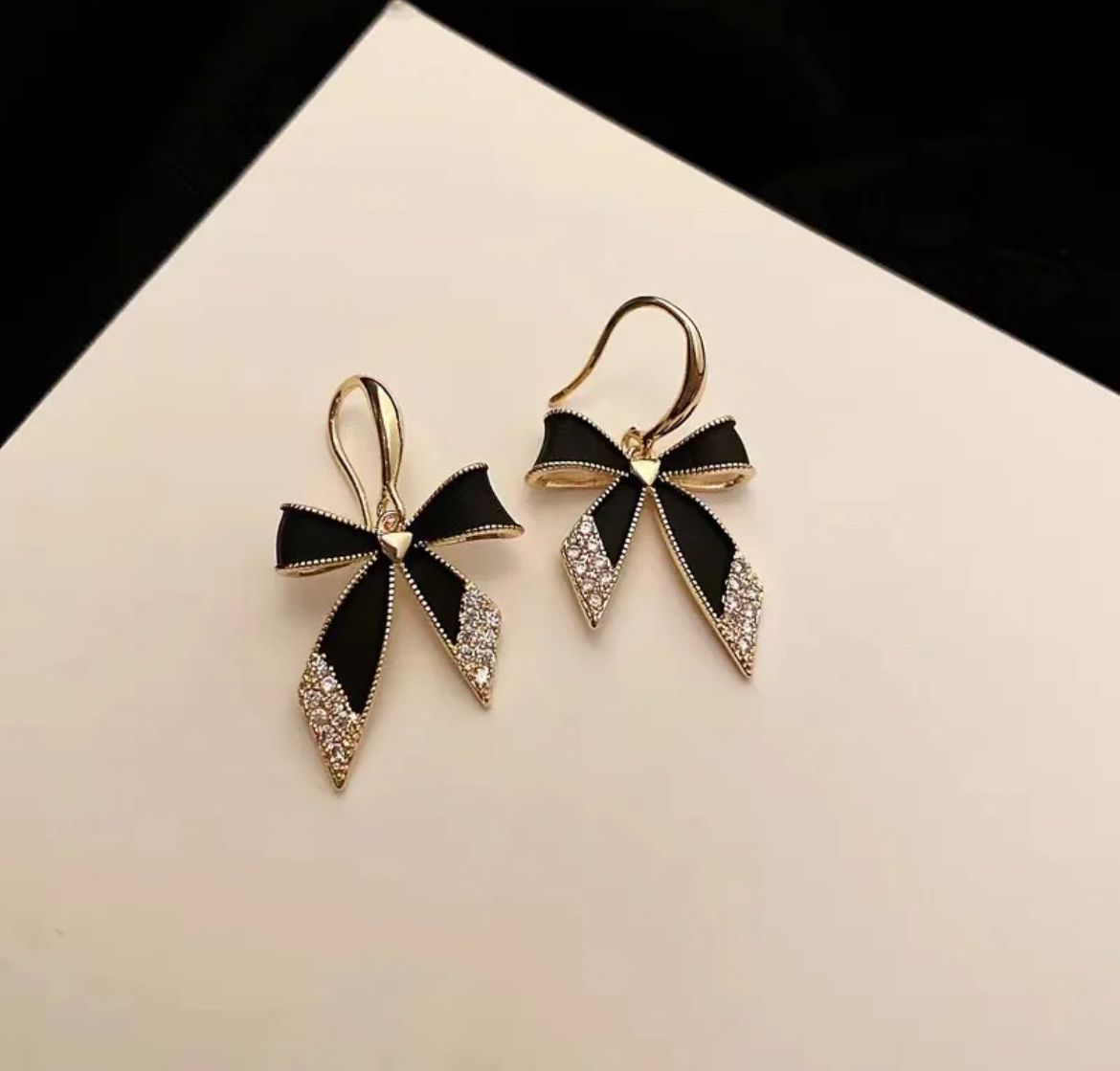 Black Bow Korean Trendy Earrings