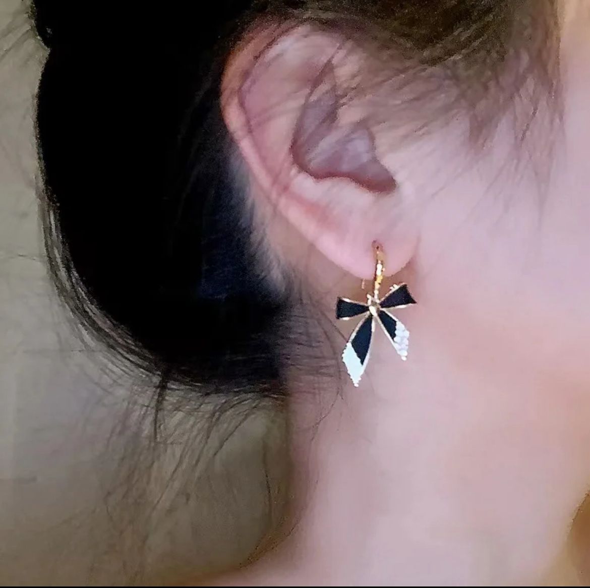 Black Bow Korean Trendy Earrings