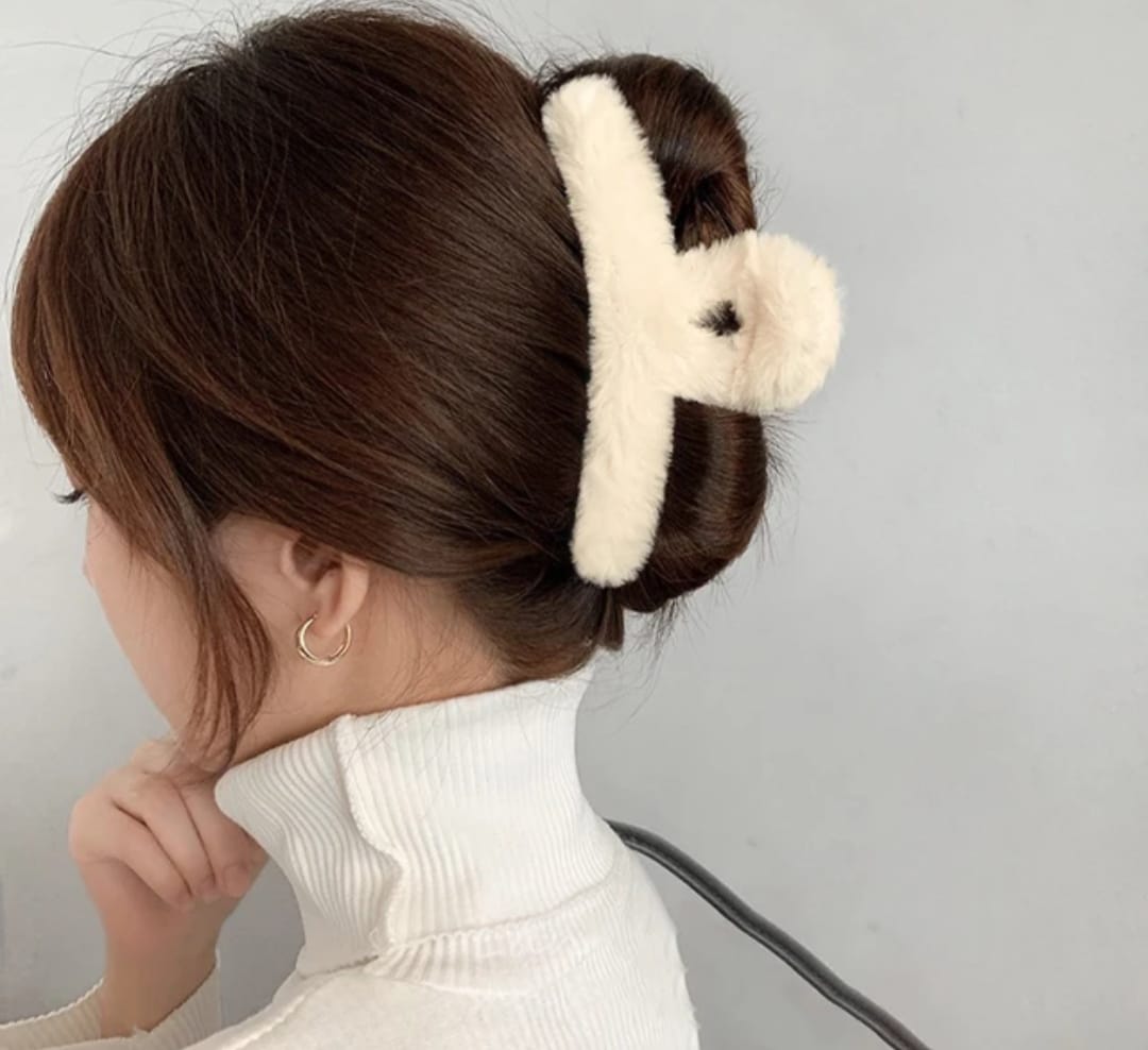 Fur Plush Korean Trending Hair Claw Clip