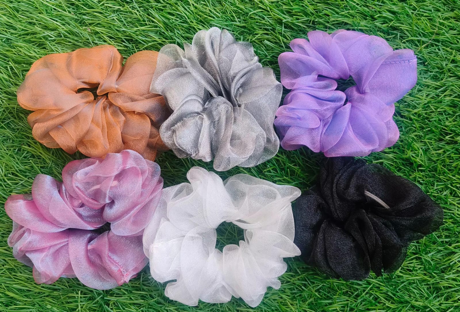 Organza Fabric Regular Size Scrunchie